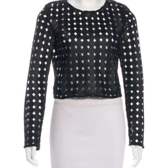 REDUCED NWOT ALEXIS black shorts set w/circular applique size M GORGEOUS RARE - Picture 2 of 8